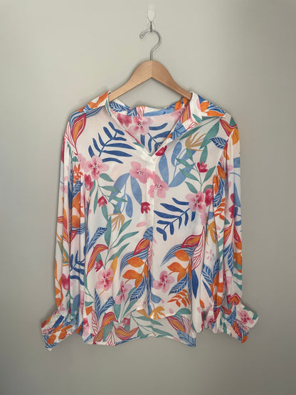 Multicolor Lightweight Floral Long Sleeve