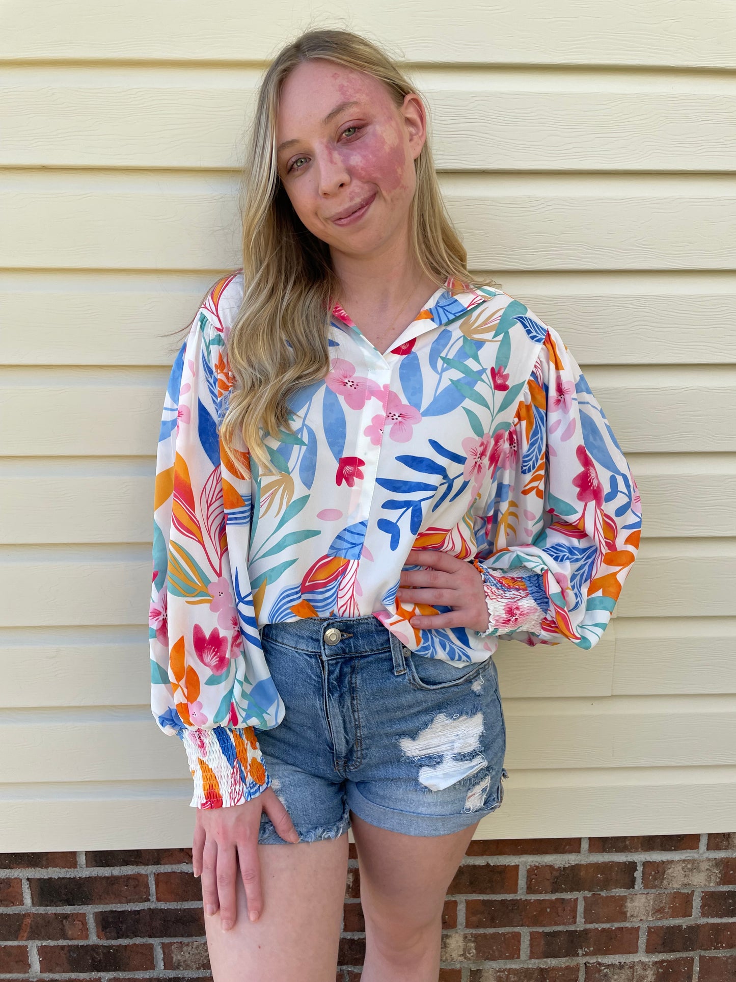 Multicolor Lightweight Floral Long Sleeve